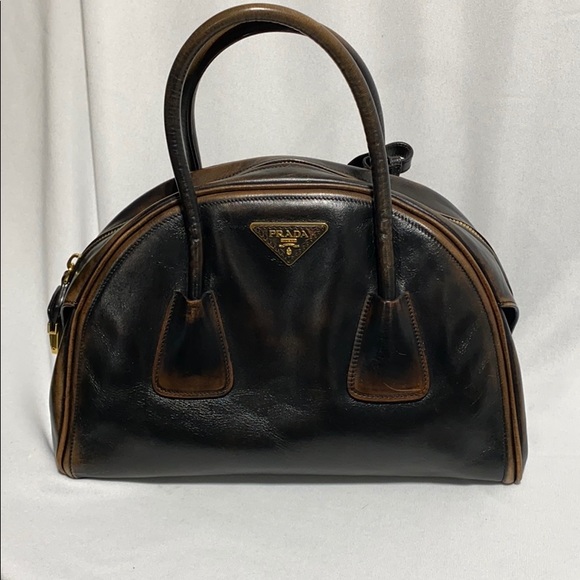 Prada Vitello Vintage Leather  Top Handle Bag - Picture 1 of 10